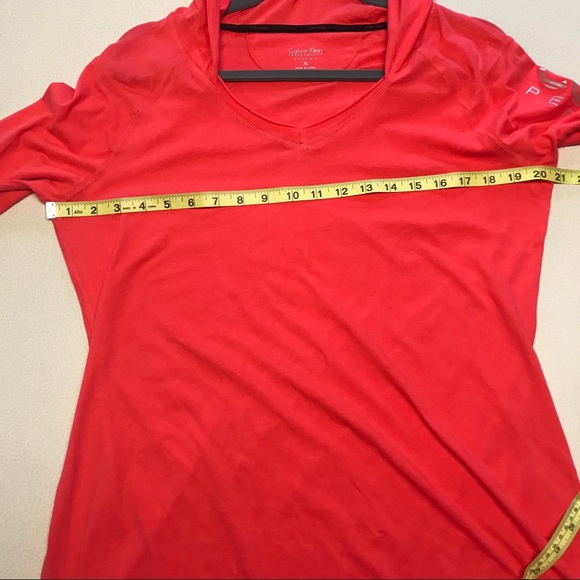 New Calvin Klein coral hooded long sleeve shirt-XL - Picture 9 of 14